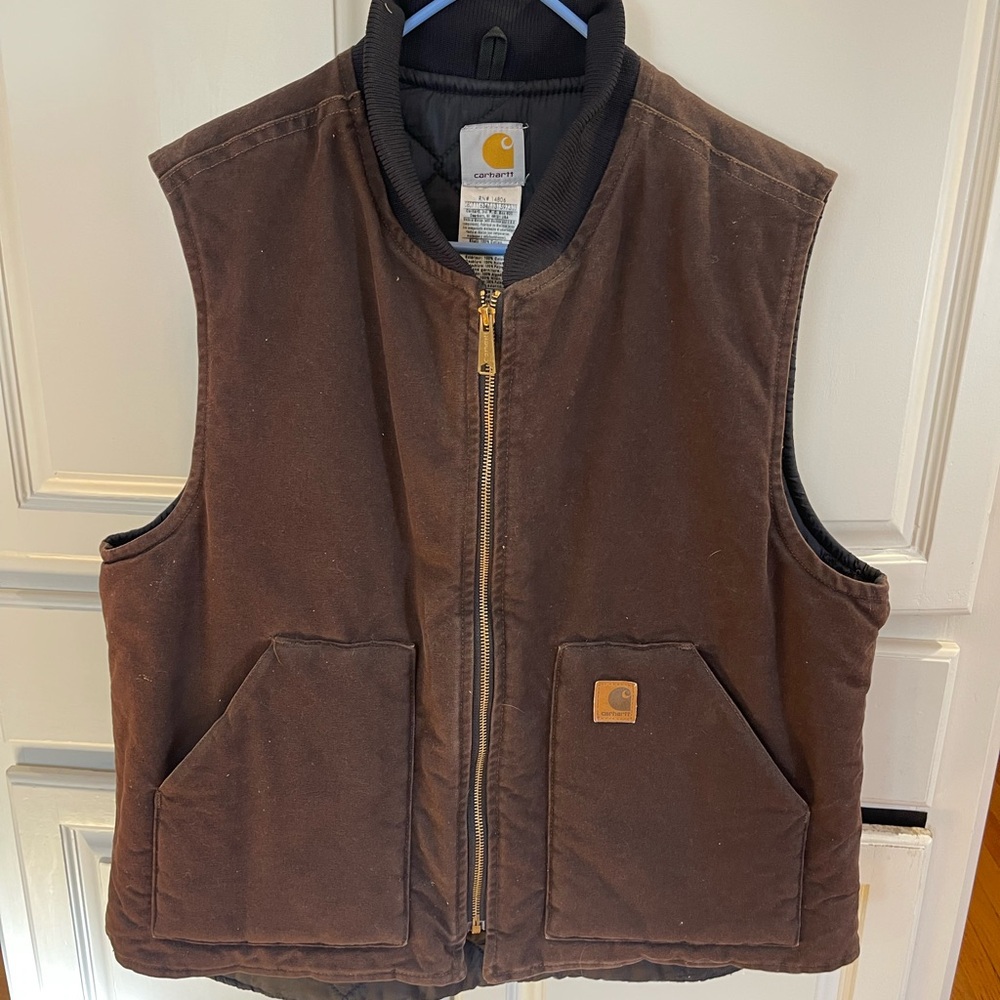 Carhartt Dark Brown Quilted Vest